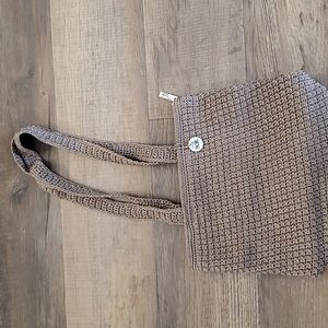 The sak crochet zippered closure handbag
